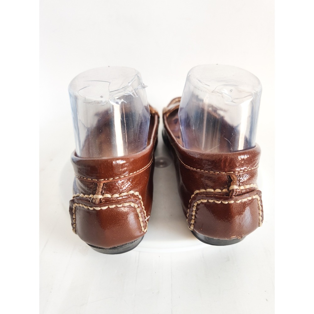 Naturalizer‎ Loafers 7 Leather Buckle Brown Classic Slip On Comfort Flats Shoes - Picture 2 of 11